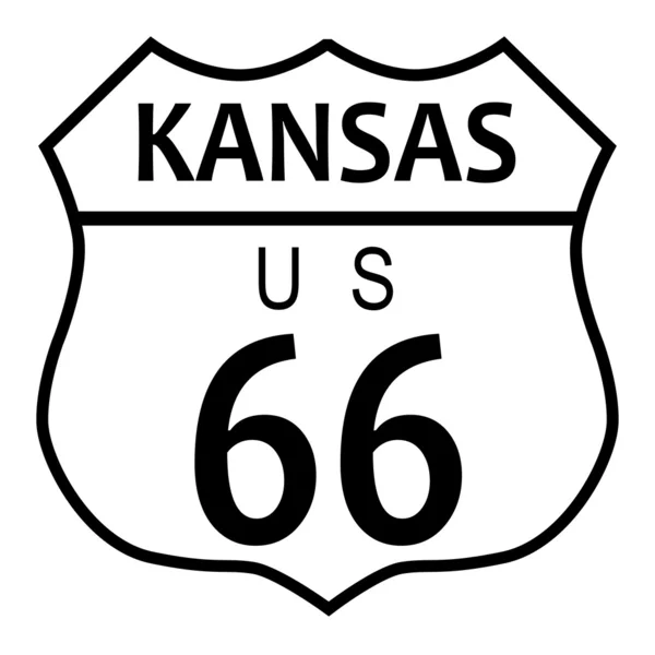 Route 66 Kansas — Stock Vector