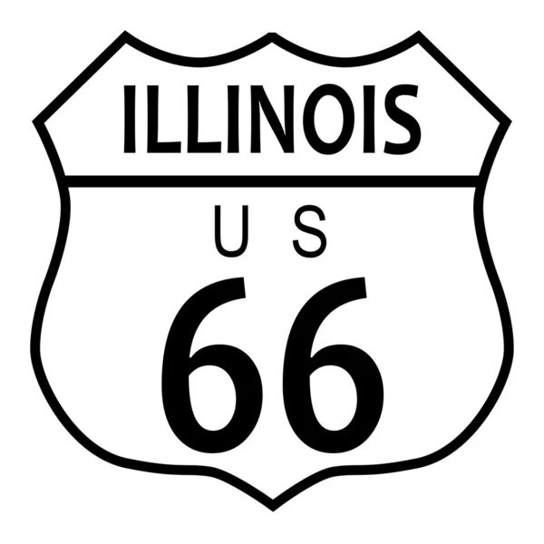 Route 66 Illinois — Stock Vector