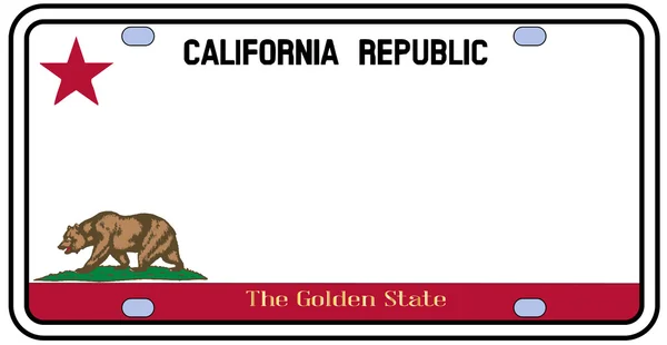 California License Plate — Stock Vector