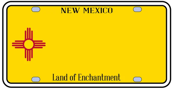 Nya Mexico State License Plate — Stock vektor