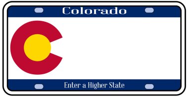 Colorado State License Plate clipart