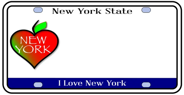 New York State License Plate — Stock Vector