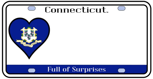 Connecticut License Plate — Stock Vector