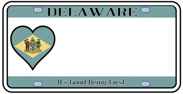 Delaware devlet plaka — Stok Vektör