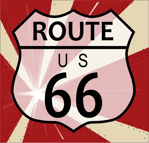 Splash auf der Route 66 — Stockvektor