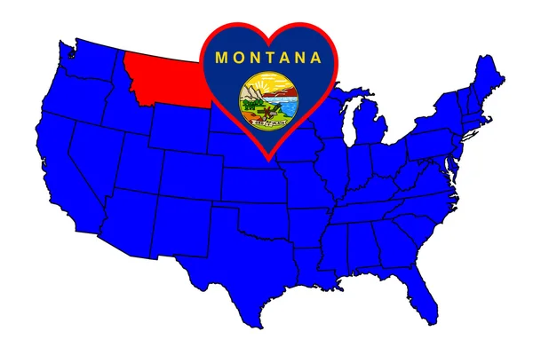 Estado de Montana —  Vetores de Stock