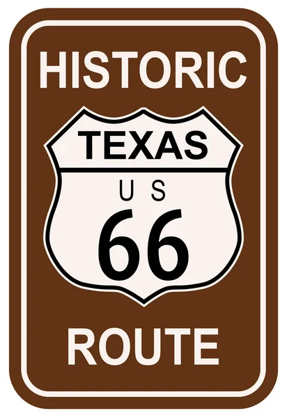 Texas historické Route 66 — Stockový vektor