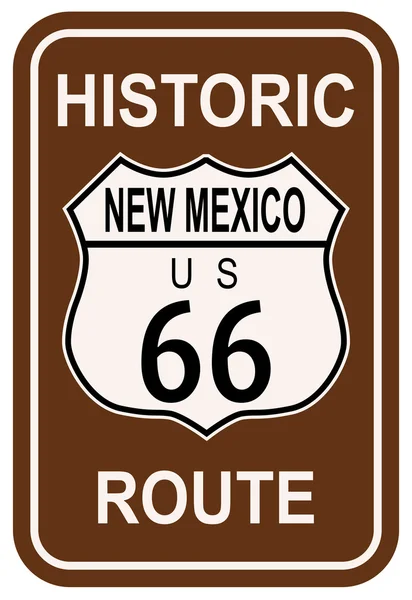 New Mexico Historic Route 66 — Stock Vector