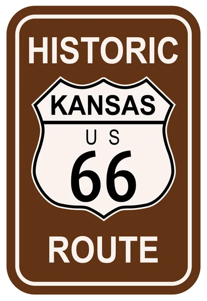 Kansas historische Route 66 — Stockvector