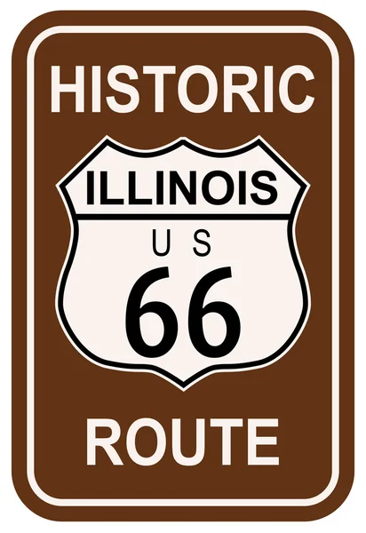 Ruta Histórica 66 de Illinois — Vector de stock