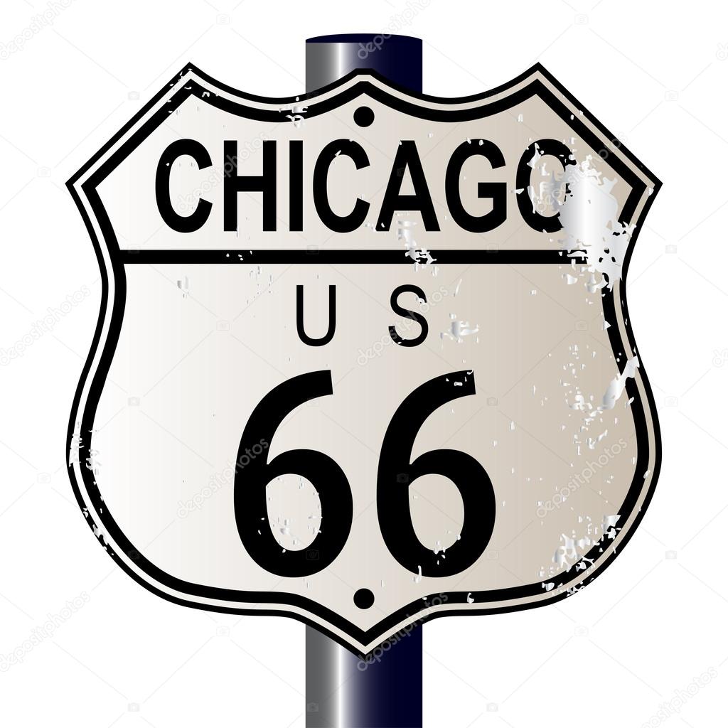 Chicago Route 66 Highway Sign