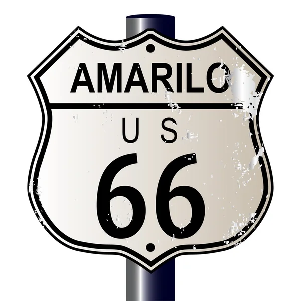 Amarillo route 66 schild — Stockvektor