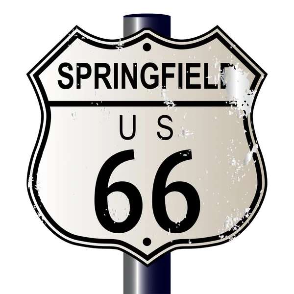 スプリング フィールドのルート 66 の標識 — ストックベクタ