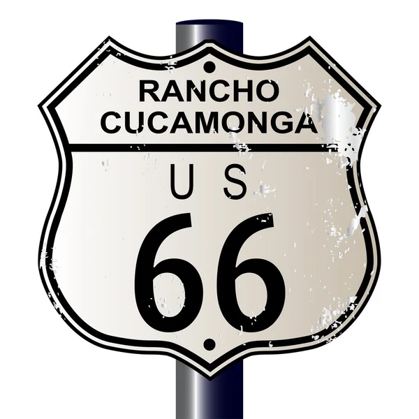 Rancho Cucamonga Route 66 Sign — Stock Vector