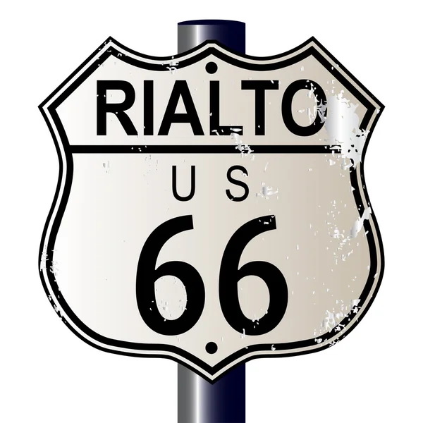Schild zur Rialto Route 66 — Stockvektor