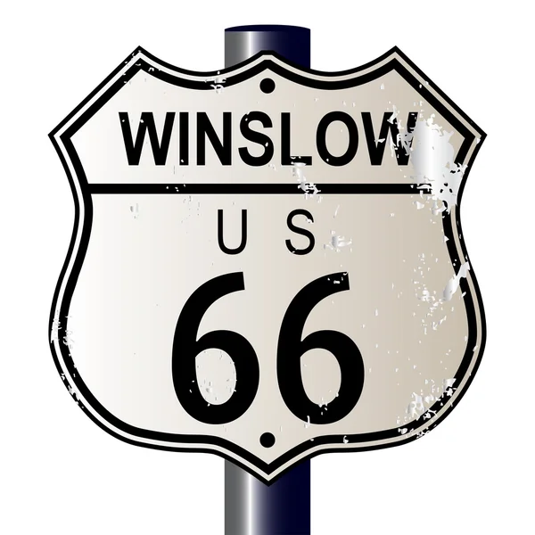 Wegweiser zur windigen Route 66 — Stockvektor