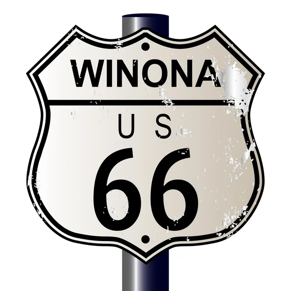 Señal de Winona Ruta 66 — Vector de stock