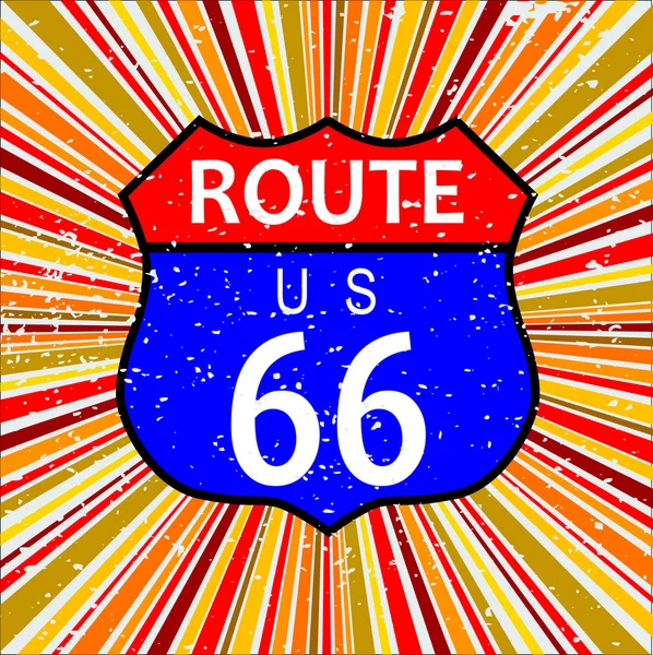 Route 66 Retro pozadí — Stockový vektor