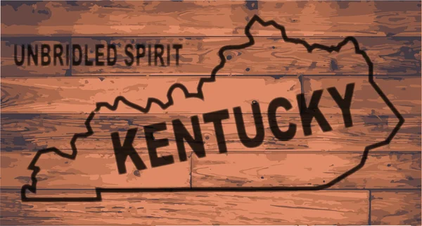 Kentucky mapę marki — Wektor stockowy