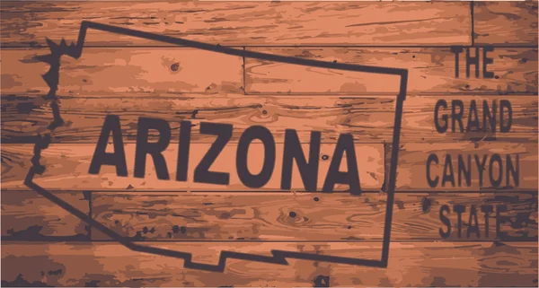 Arizona harita marka — Stok Vektör