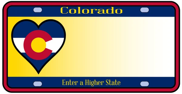 Colorado State License Plate — Stock vektor