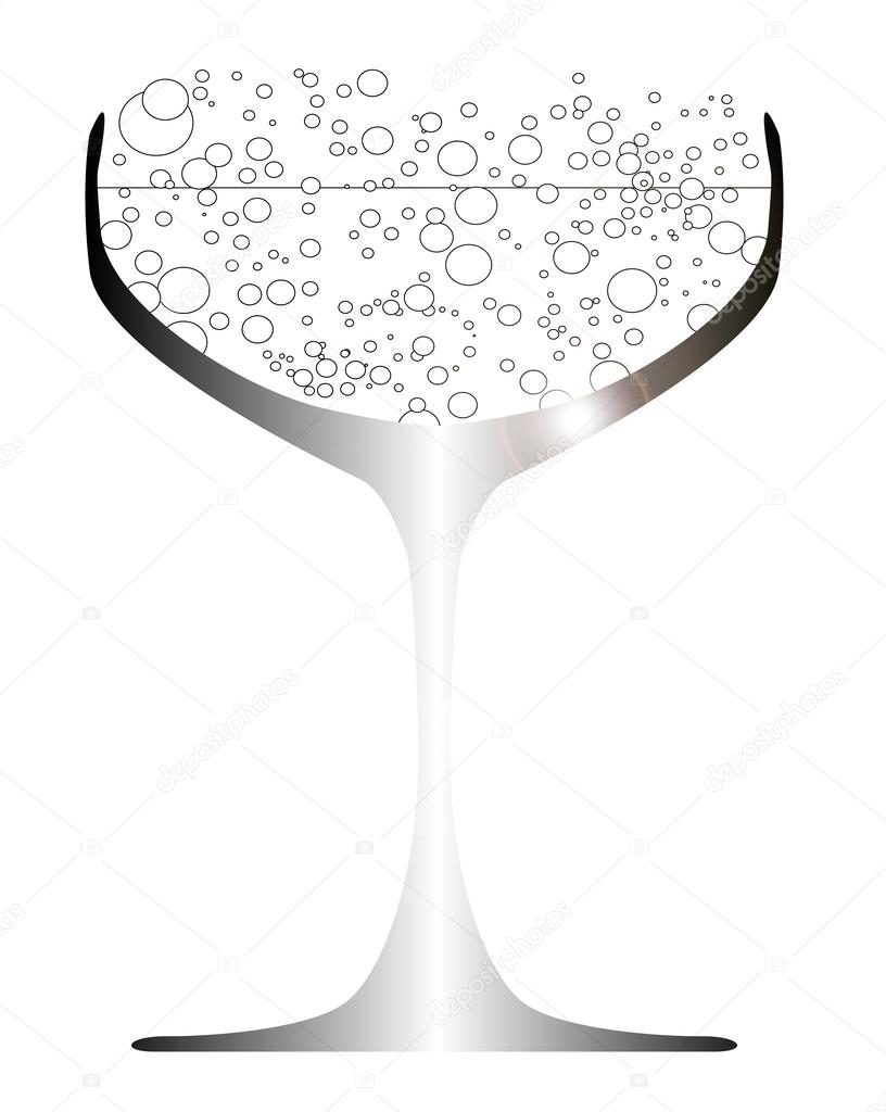 Bubbly Filled Glass