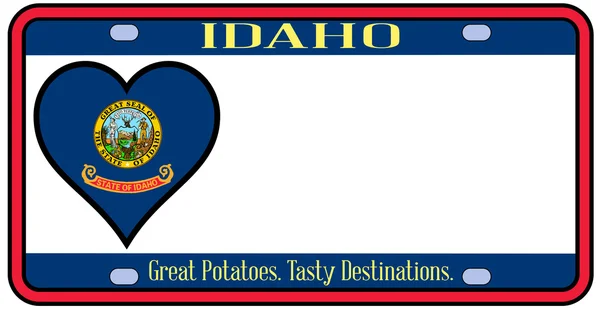 Idaho State License Plate — Stock vektor