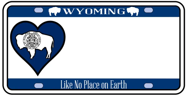 Tablic rejestracyjnych stanu Wyoming — Wektor stockowy