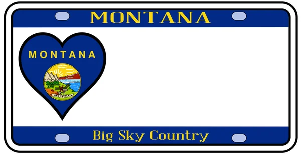 Placa de licencia del estado de Montana — Archivo Imágenes Vectoriales