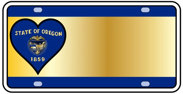 Placa de matrícula del estado de Oregon — Vector de stock