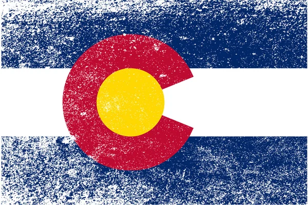 Grunge drapeau de l'État du Colorado — Image vectorielle