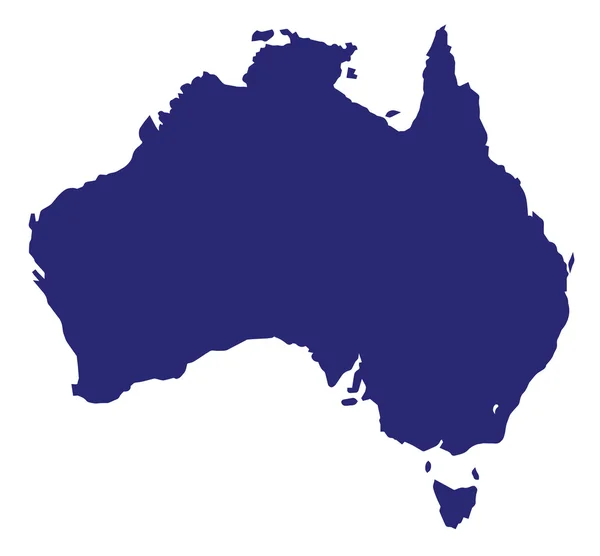 Australië silhouet — Stockvector