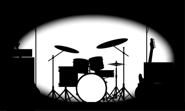 Cartel de banda de rock de medio tono — Vector de stock