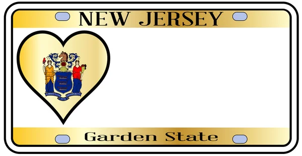 New Jersey State License Plate — Stock Vector