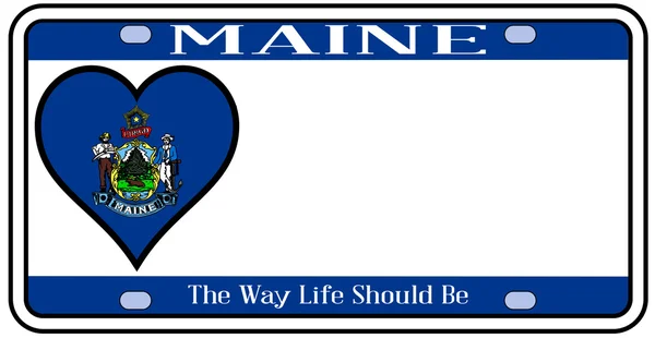 Maine State License Plate — Stock Vector