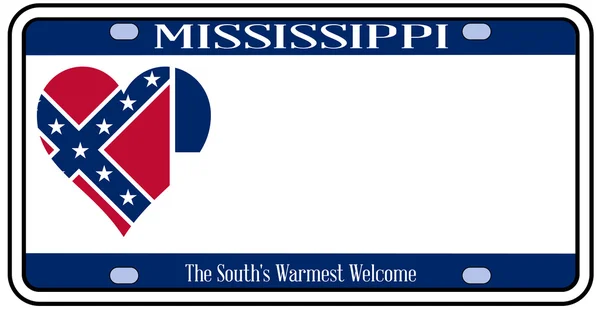 Mississippi License Plate — Stockvector