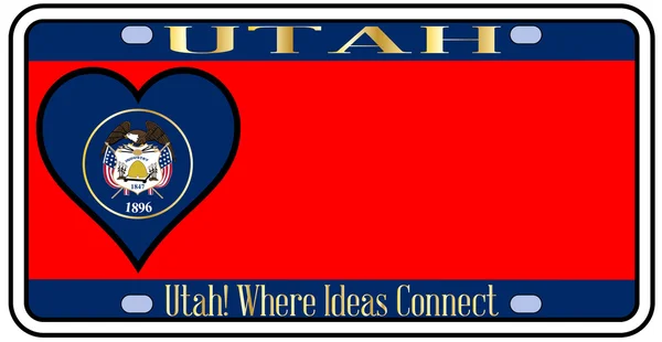 Plaque d'immatriculation de l'Utah — Image vectorielle