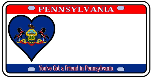 Pennsylvania License Plate — Stock Vector