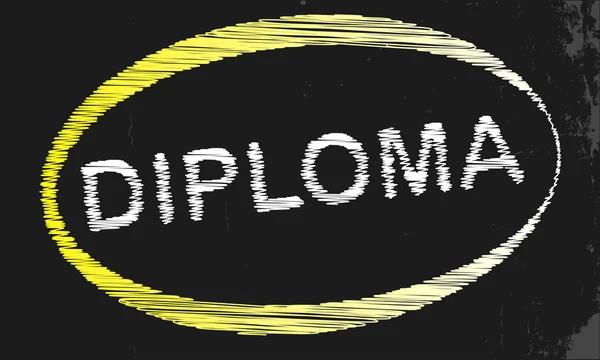 Diploma Blackboard — Stock Vector