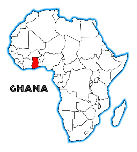 Ghana — Stockový vektor