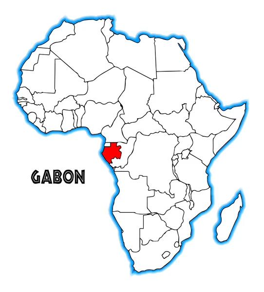Gabón — Vector de stock