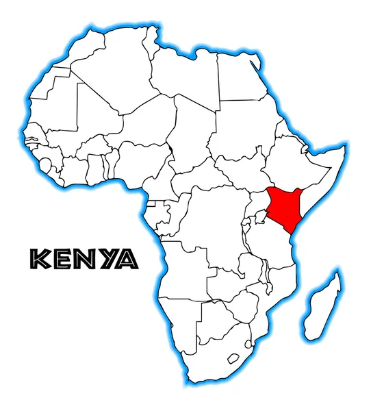 Keňa — Stockový vektor