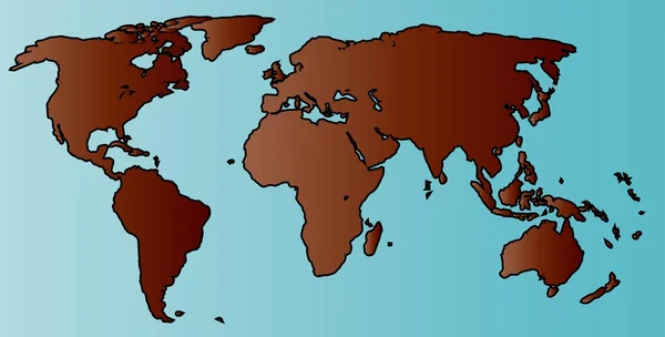 World Map Outline — Stock Vector