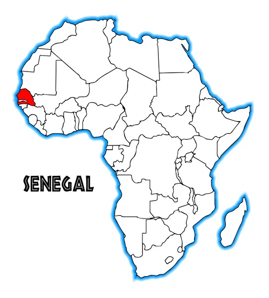 Senegal — Vetor de Stock