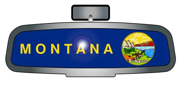 Conducir a través de Montana — Vector de stock