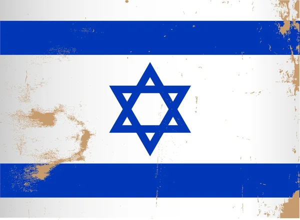 Grunge Bandera de Israel — Vector de stock