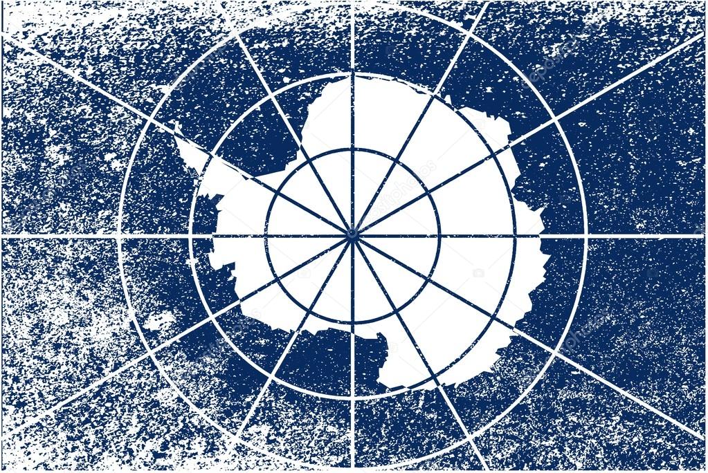 Flag of Antarctica Grunge