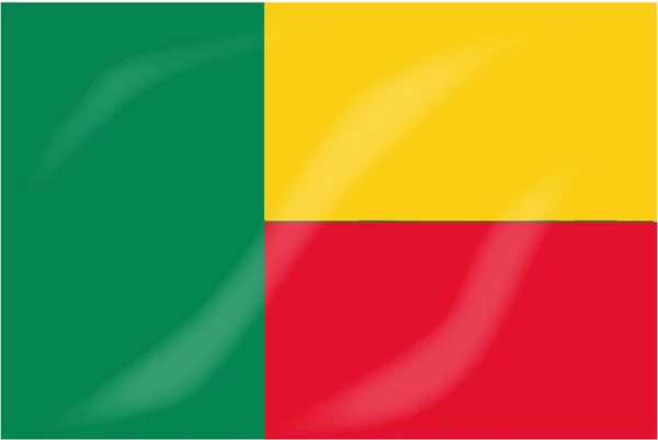 Benin-Flagge — Stockvektor