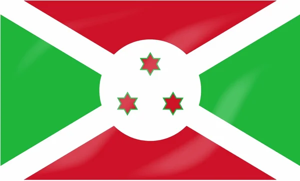 Bandera de Burundi — Vector de stock