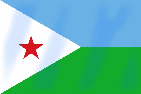 Djiboutis flagga — Stock vektor